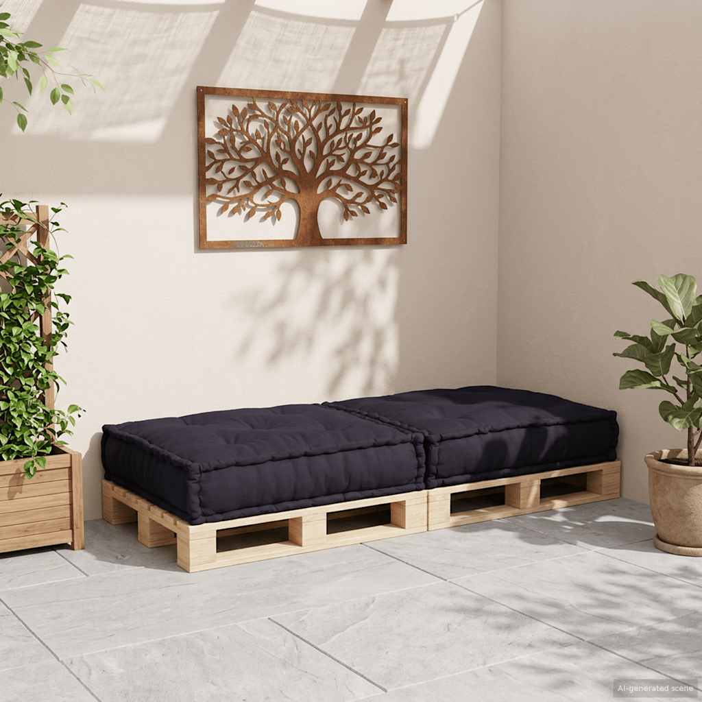 Divano Componibile Antracite 70x70x36 in Tessuto | homemem39