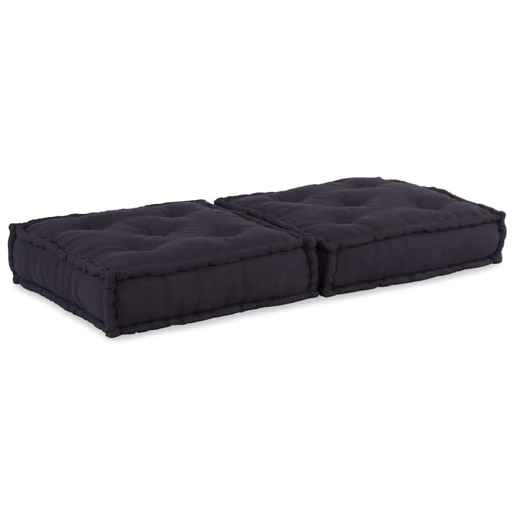 Divano Componibile Antracite 70x70x36 in Tessuto | homemem39