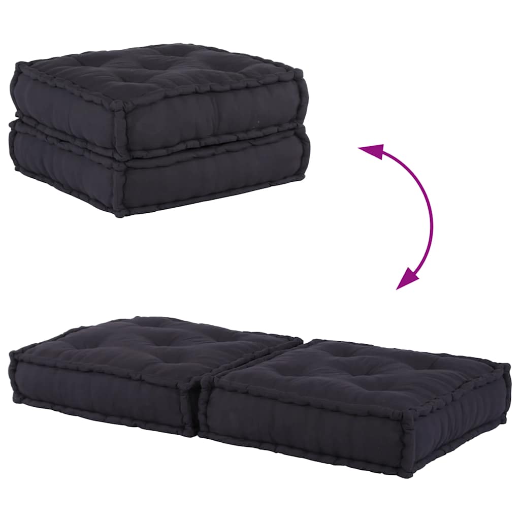 Divano Componibile Antracite 70x70x36 in Tessuto | homemem39