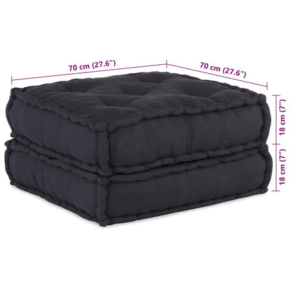 Divano Componibile Antracite 70x70x36 in Tessuto | homemem39