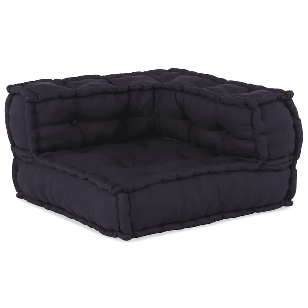 Divano Modulare a 2 Posti Antracite 140x70x36 in Tessuto | homemem39