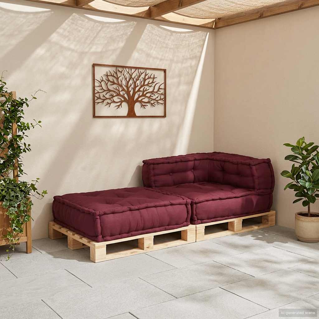 Divano Componibile Marrone Rossiccio 70x70x54 in Tessuto | homemem39