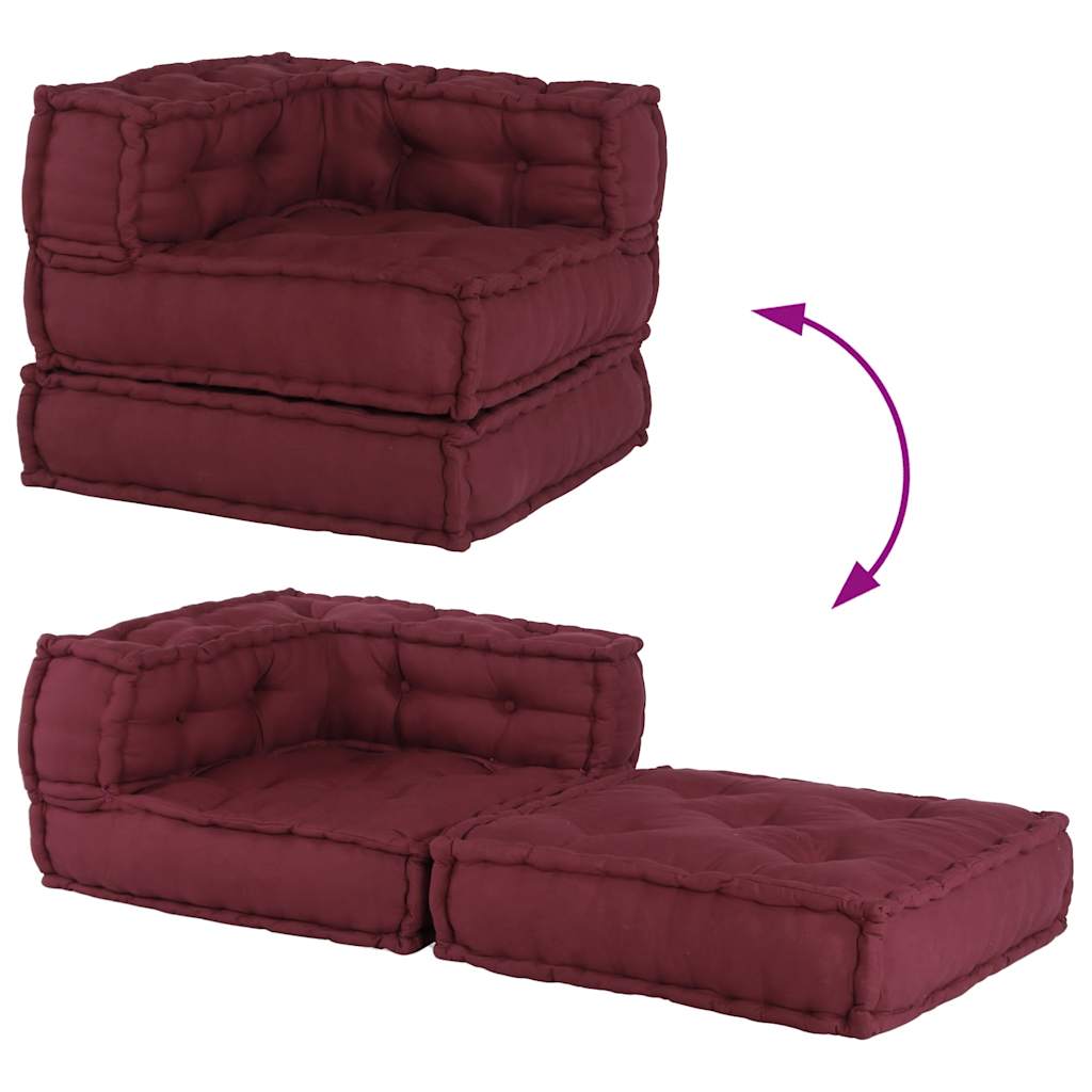 Divano Componibile Marrone Rossiccio 70x70x54 in Tessuto | homemem39