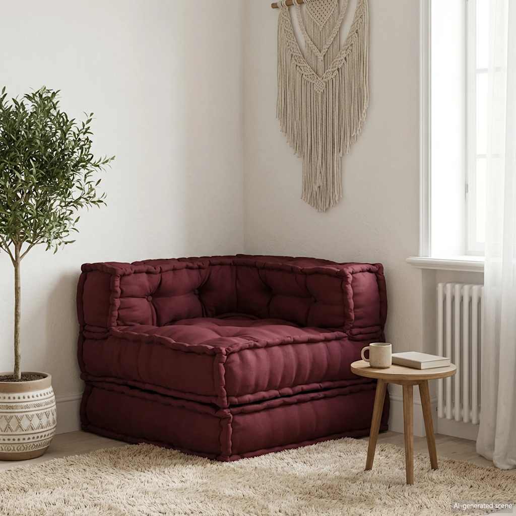 Divano Componibile Marrone Rossiccio 70x70x54 in Tessuto | homemem39
