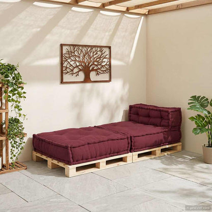 Divano Componibile Marrone Rossiccio 70x70x54 in Tessuto | homemem39