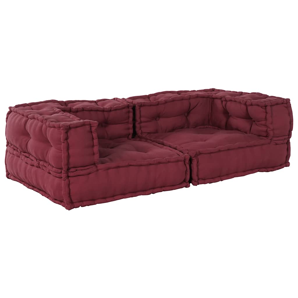 Divano Modulare a 2 Posti Marrone Rossiccio 140x70x36 in Tessuto | homemem39