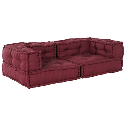 Divano Modulare a 2 Posti Marrone Rossiccio 140x70x36 in Tessuto | homemem39