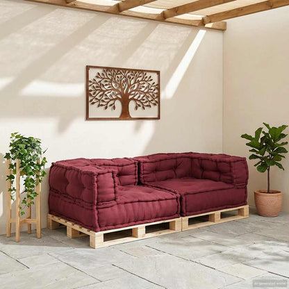 Divano Modulare a 2 Posti Marrone Rossiccio 140x70x36 in Tessuto | homemem39