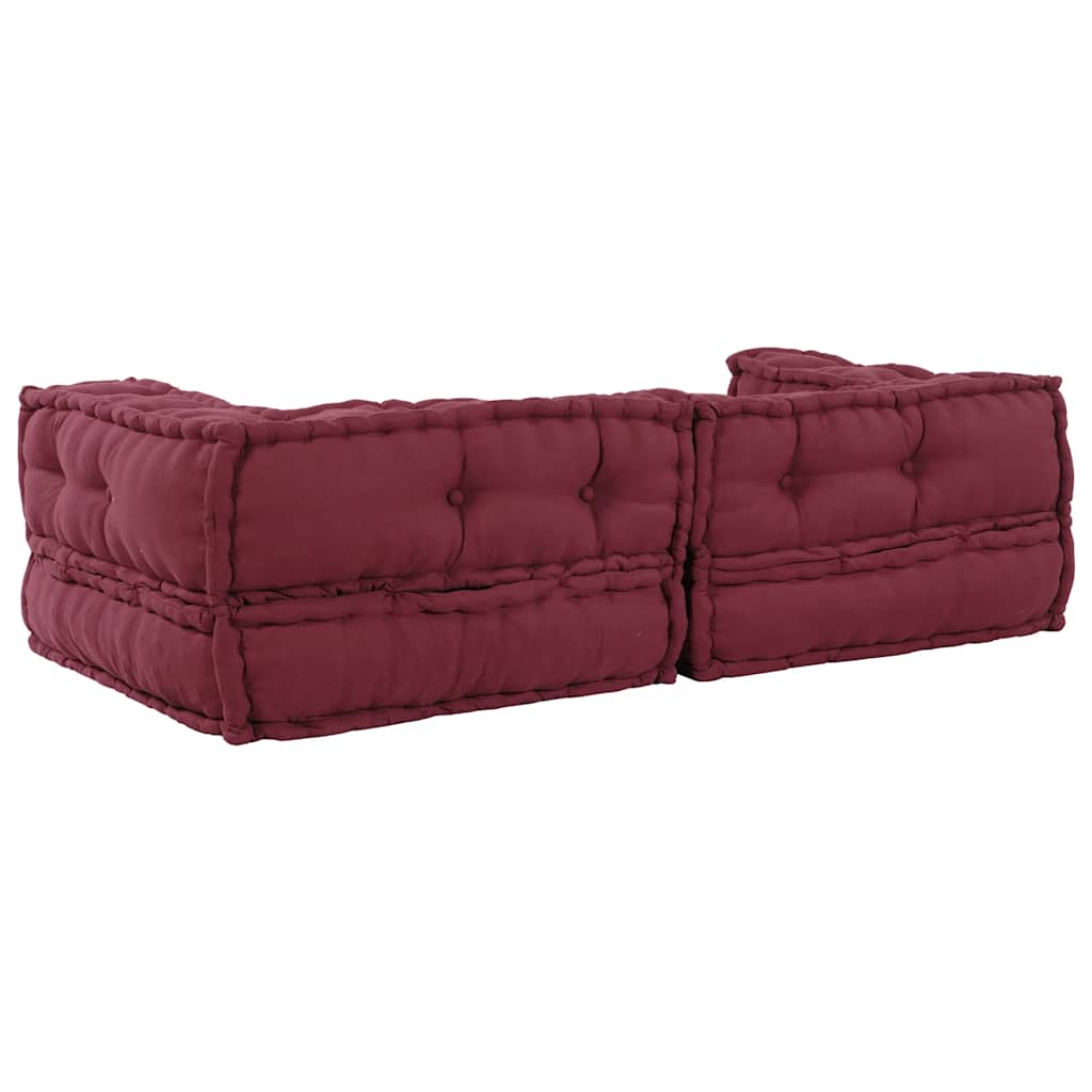 Divano Modulare a 2 Posti Marrone Rossiccio 140x70x36 in Tessuto | homemem39