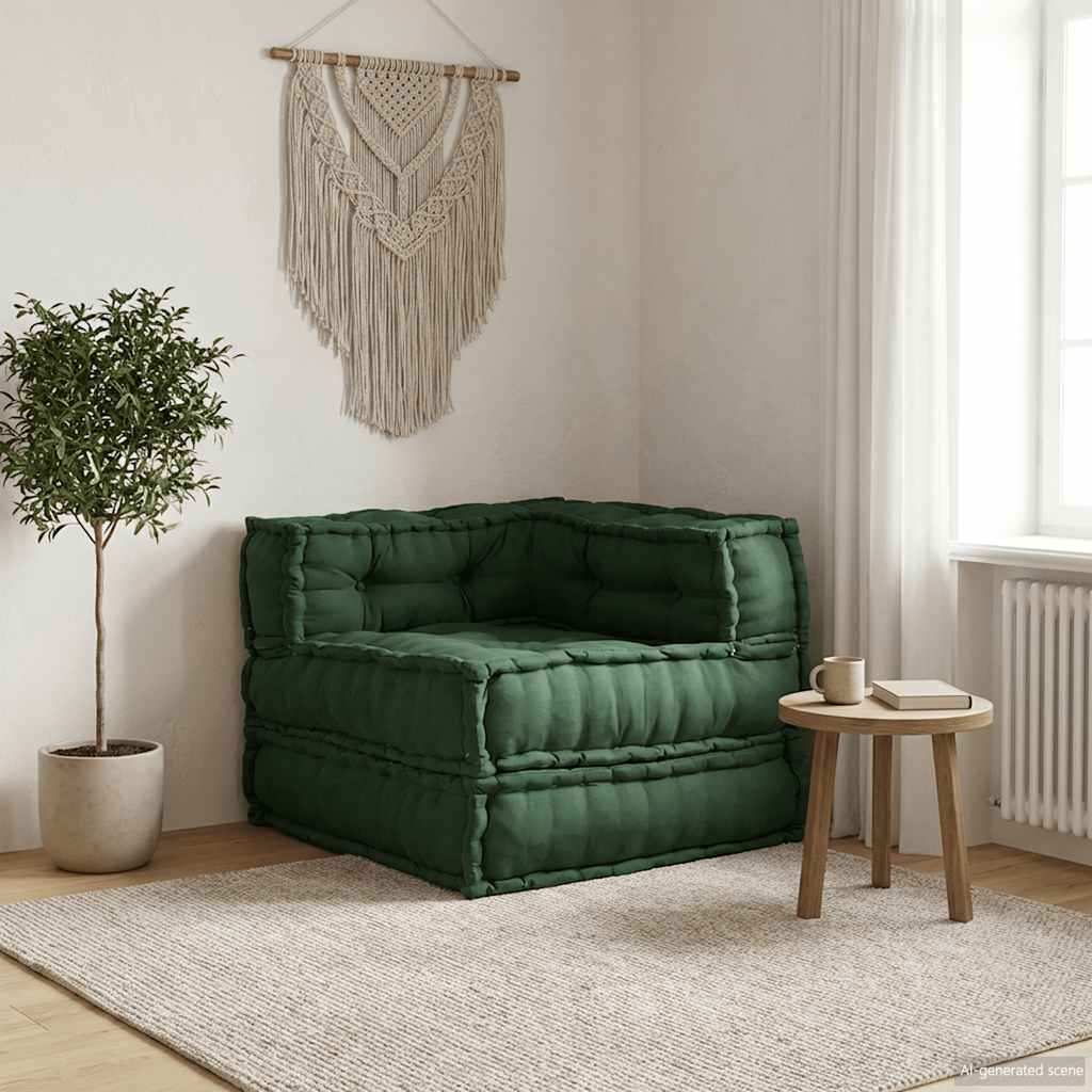 Divano Componibile Verde 70x70x54 in Tessuto | homemem39