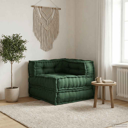 Divano Componibile Verde 70x70x54 in Tessuto | homemem39
