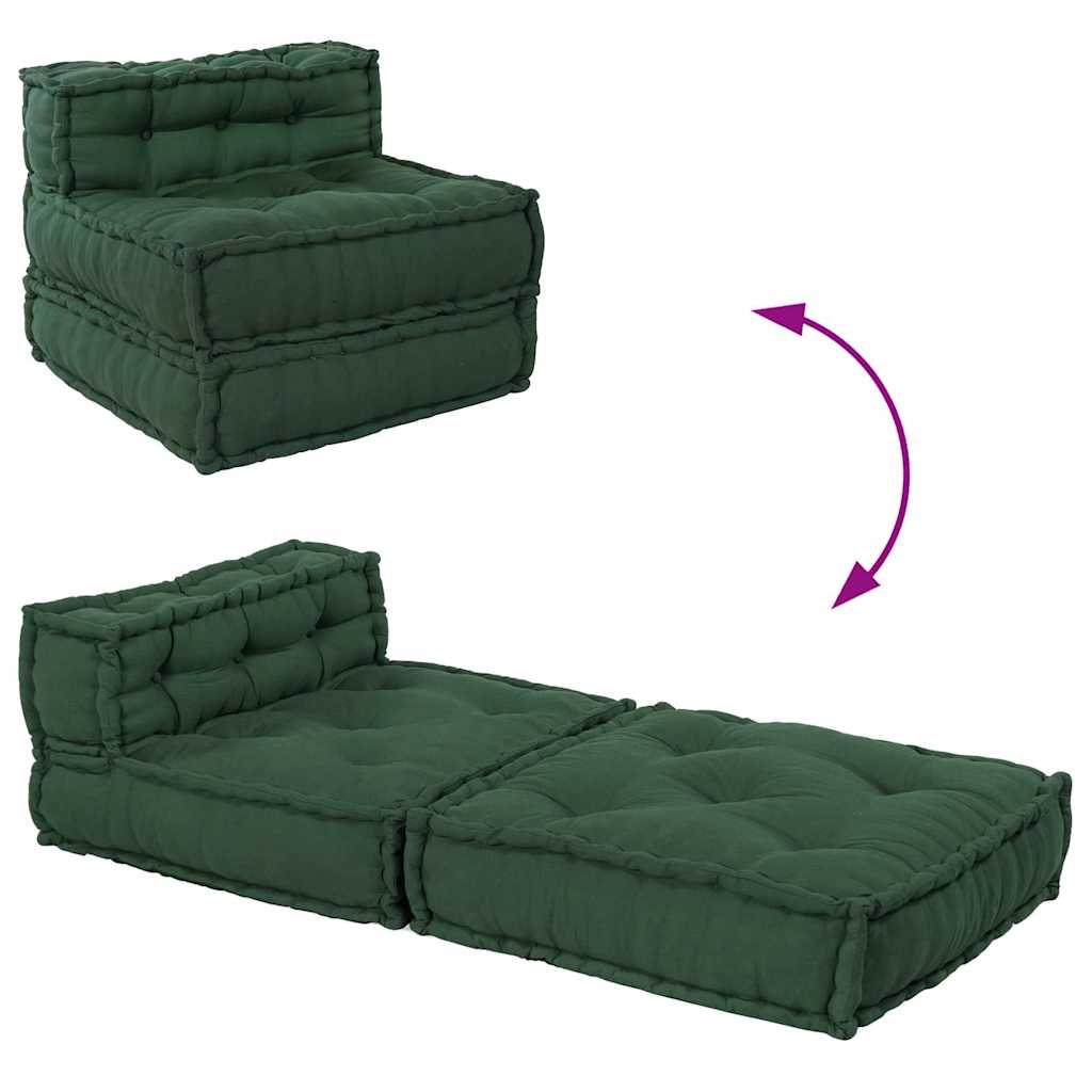 Divano Componibile Verde 70x70x54 in Tessuto | homemem39