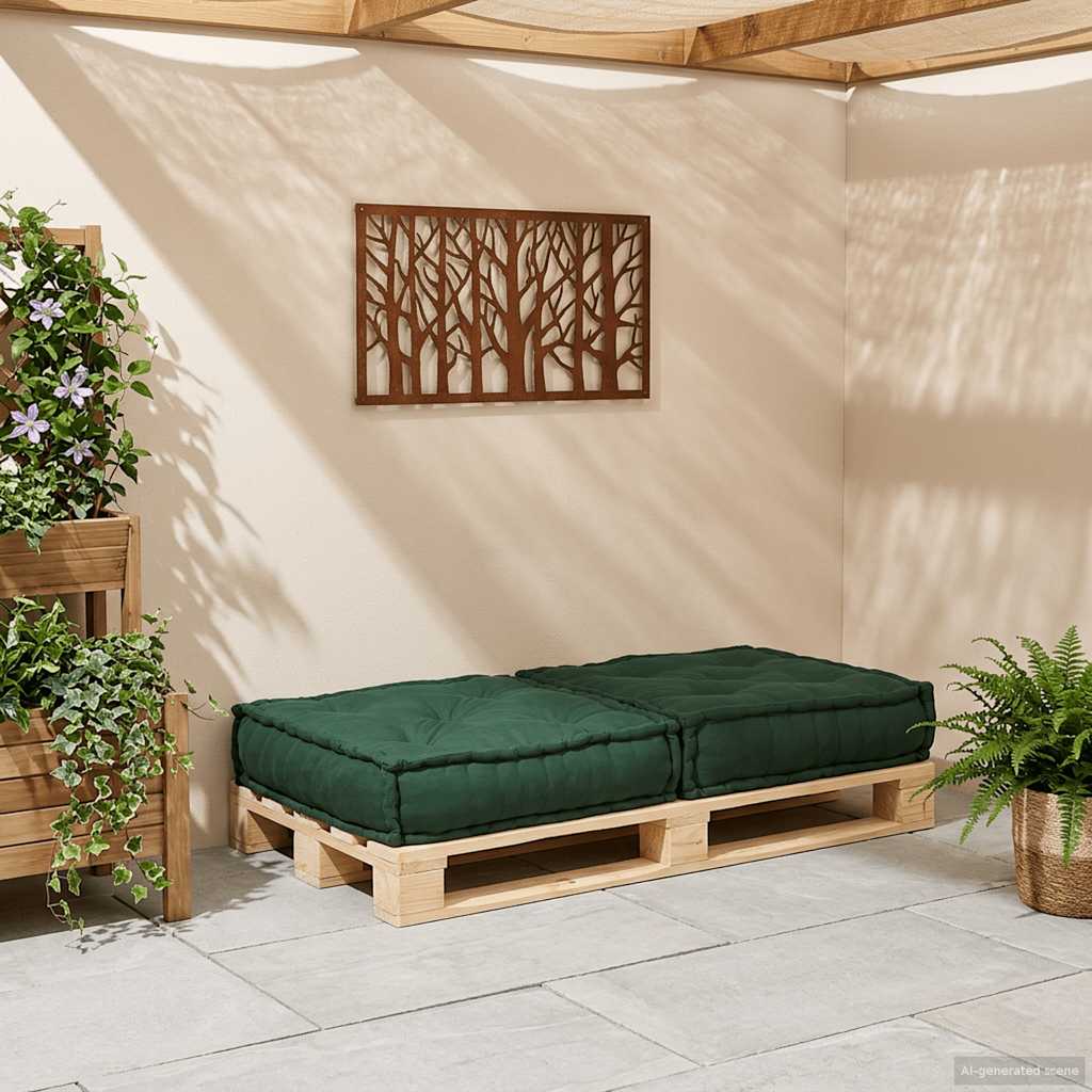 Divano Componibile Verde 70x70x36 in Tessuto | homemem39