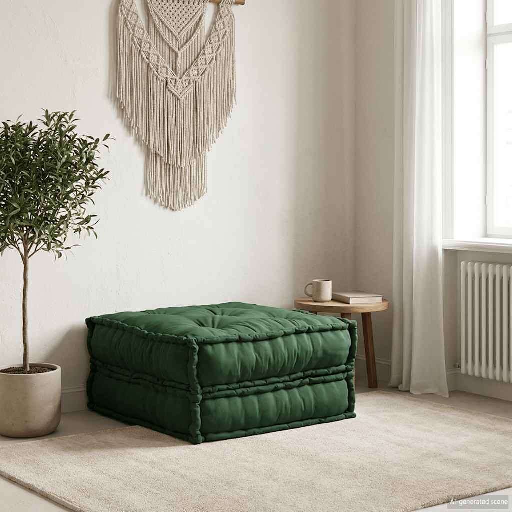 Divano Componibile Verde 70x70x36 in Tessuto | homemem39