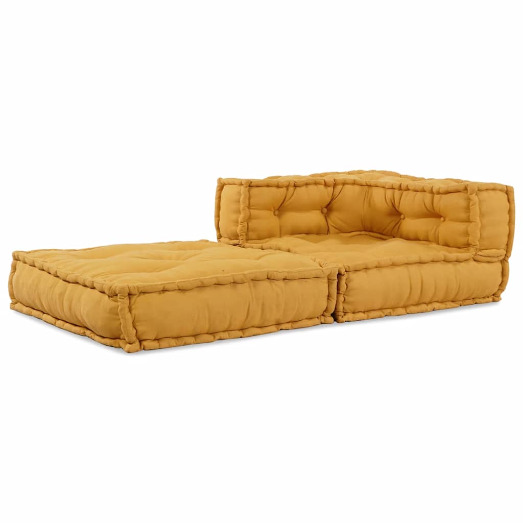 Divano Componibile Giallo 70x70x54 in Tessuto | homemem39