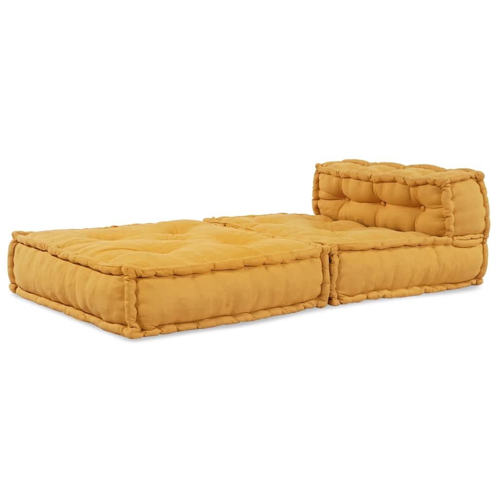 Divano Componibile Giallo 70x70x54 in Tessuto | homemem39