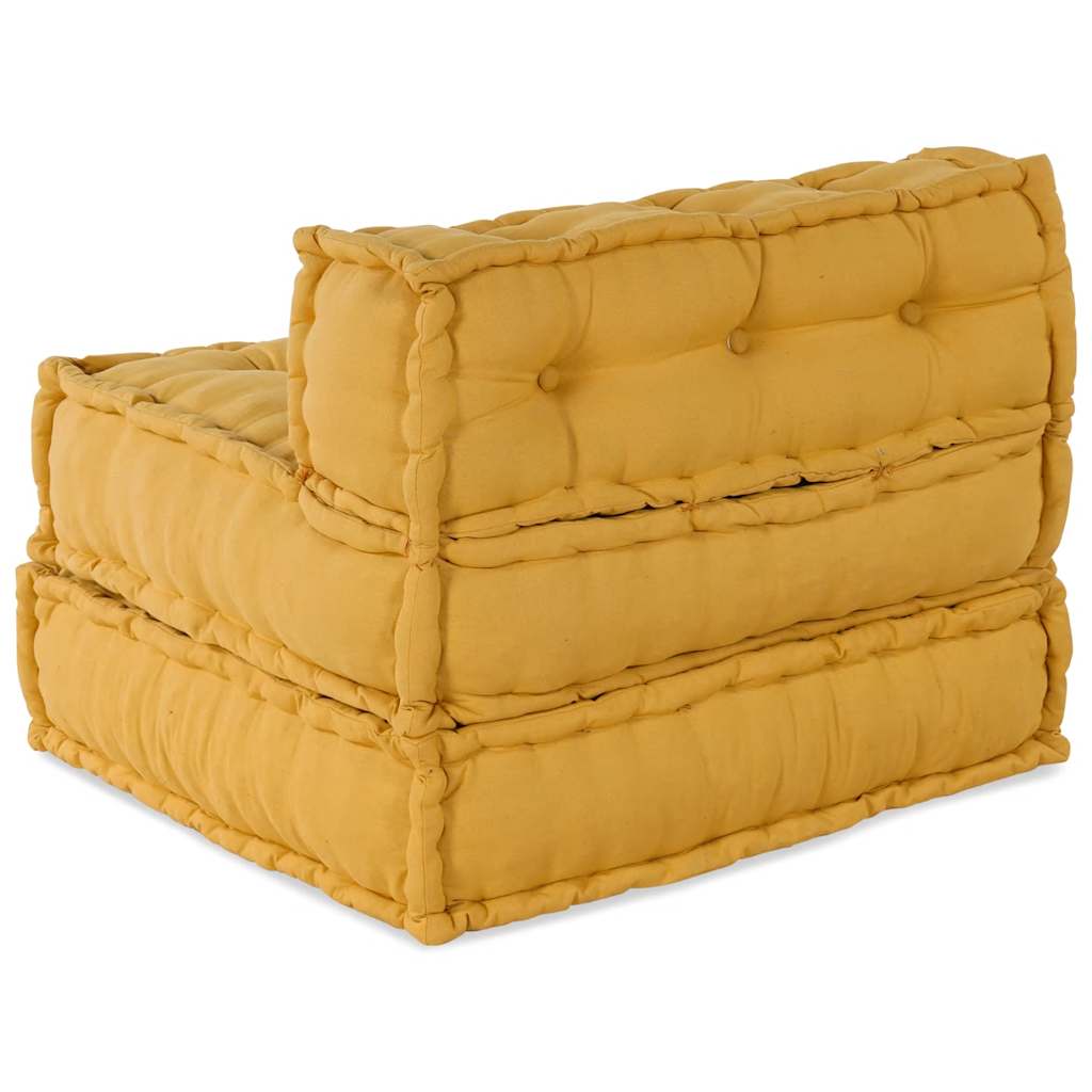 Divano Componibile Giallo 70x70x54 in Tessuto | homemem39
