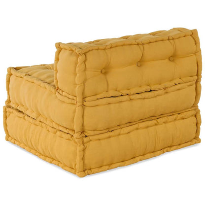 Divano Componibile Giallo 70x70x54 in Tessuto | homemem39