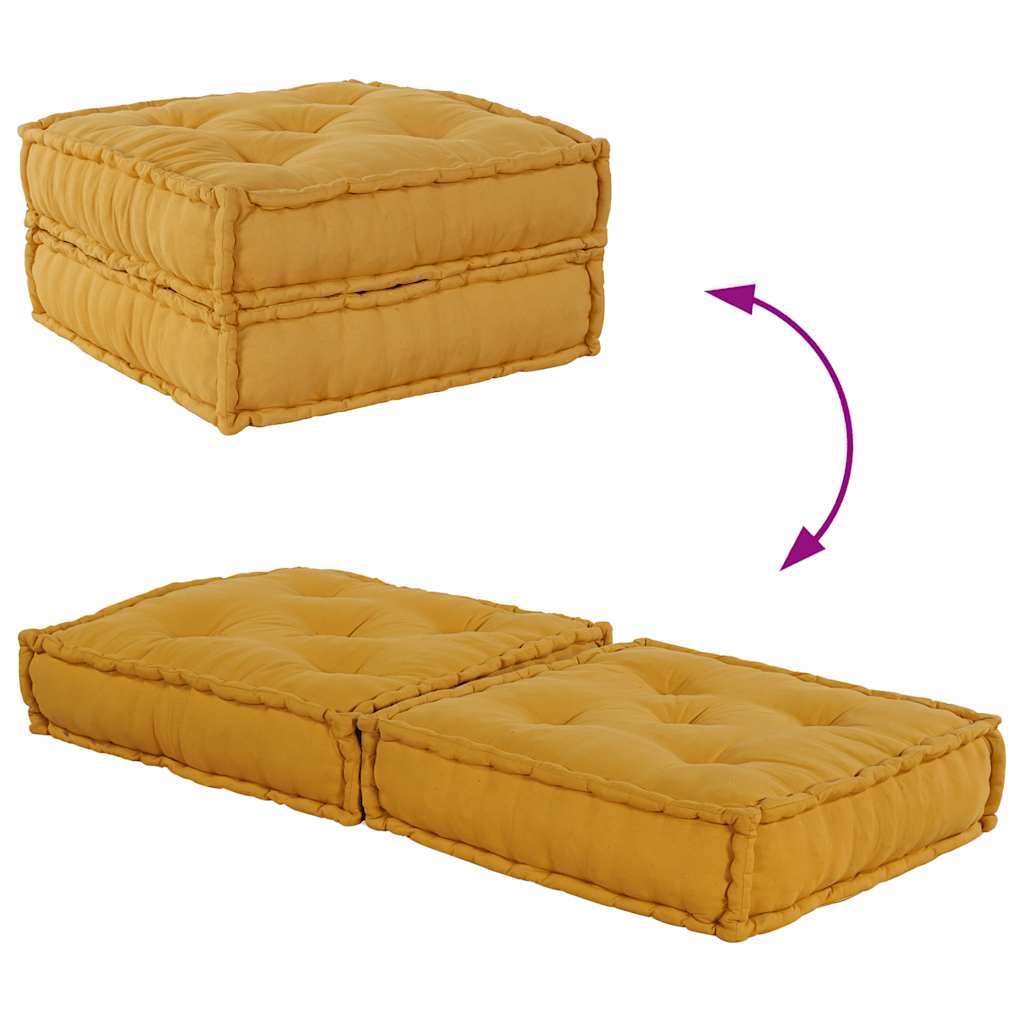 Divano Componibile Giallo 70x70x36 in Tessuto | homemem39