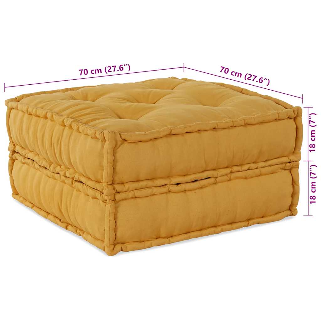 Divano Componibile Giallo 70x70x36 in Tessuto | homemem39