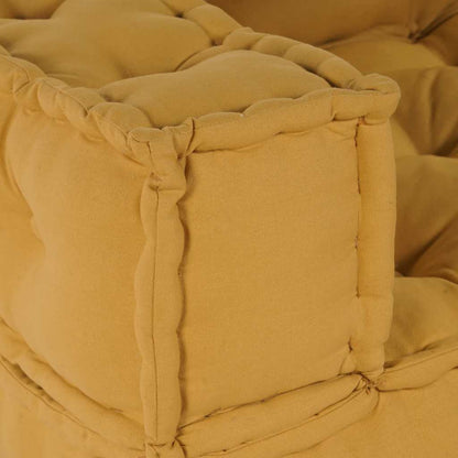 Divano Modulare a 2 Posti Giallo 140x70x36 in Tessuto | homemem39