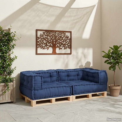 Unità di Divano Modulare 3 pcs Indaco 140 x 70 x 36 cm Tessuto | homemem39