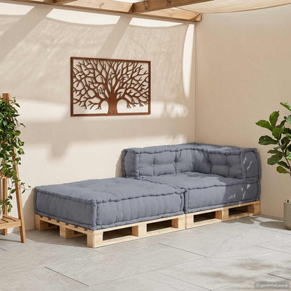 Unità di Divano Modulare Grigio 70 x 70 x 56 cm Tessuto | homemem39