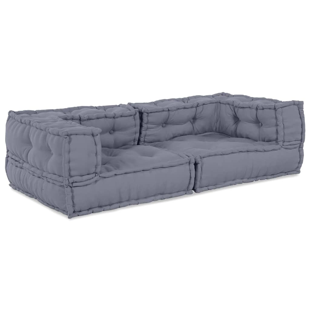 Unità di Divano Modulare 3 pcs Grigio 140 x 70 x 36 cm Tessuto | homemem39