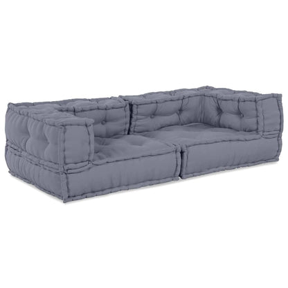Unità di Divano Modulare 3 pcs Grigio 140 x 70 x 36 cm Tessuto | homemem39
