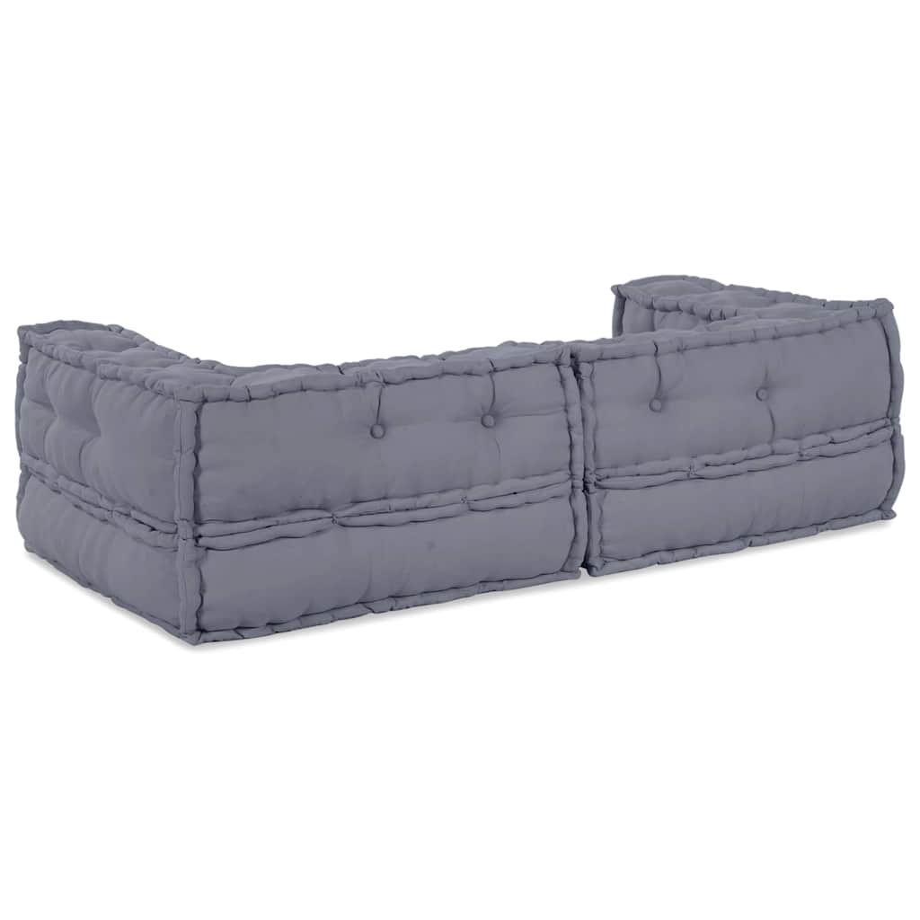 Unità di Divano Modulare 3 pcs Grigio 140 x 70 x 36 cm Tessuto | homemem39