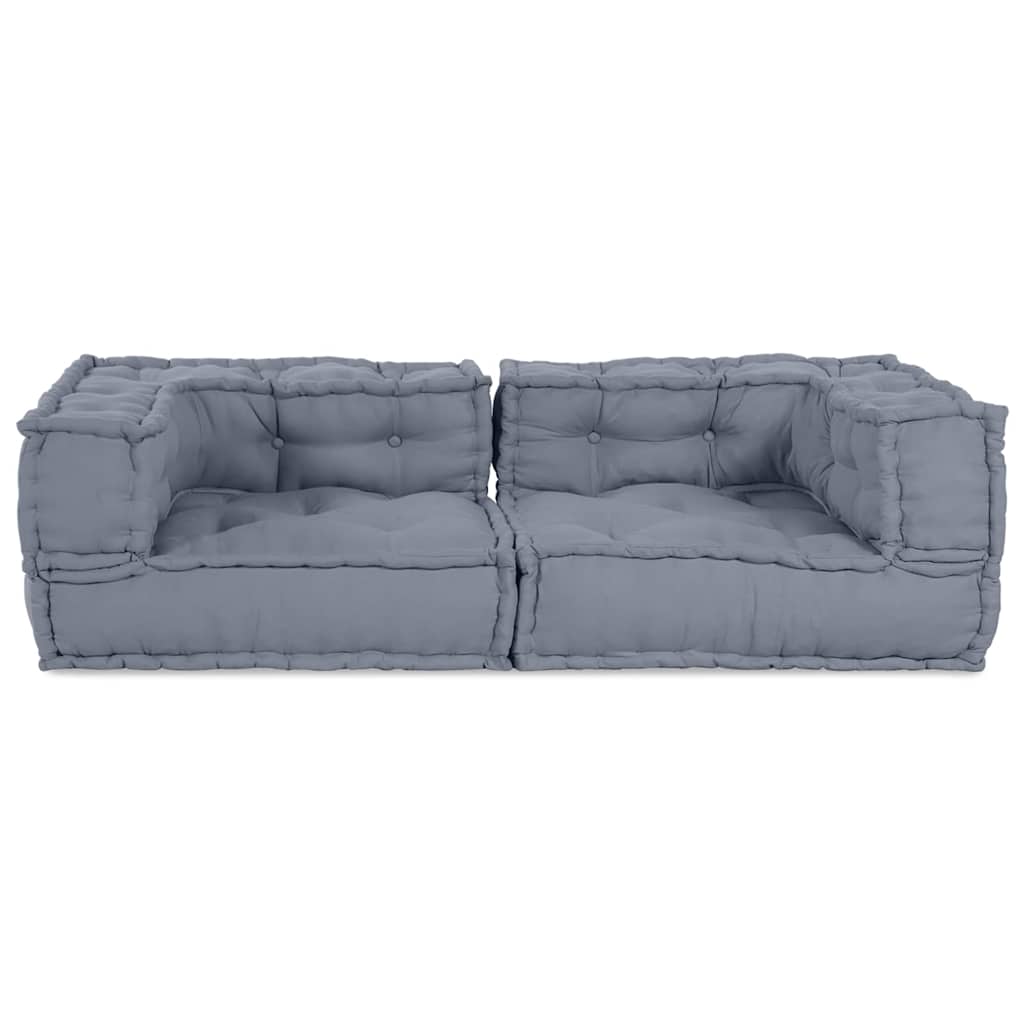 Unità di Divano Modulare 3 pcs Grigio 140 x 70 x 36 cm Tessuto | homemem39