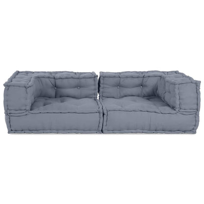 Unità di Divano Modulare 3 pcs Grigio 140 x 70 x 36 cm Tessuto | homemem39