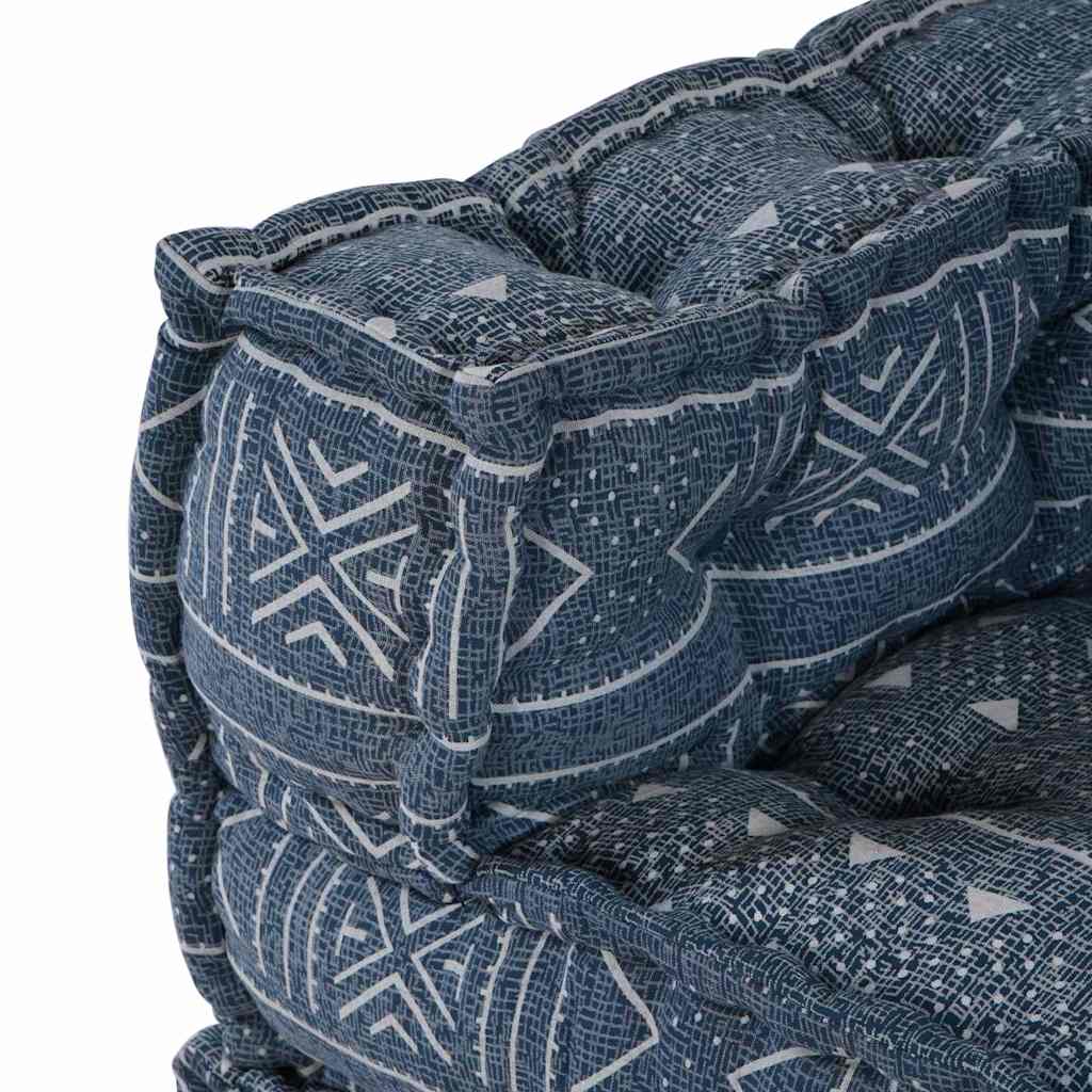Unità di Divano Modulare Stampa Indigo 70 x 70 x 56 cm Tessuto | homemem39