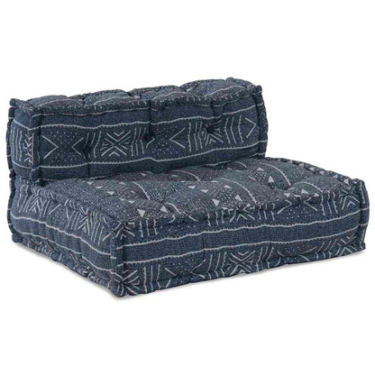 Unità di Divano Modulare Stampa Indigo 70 x 70 x 56 cm Tessuto | homemem39
