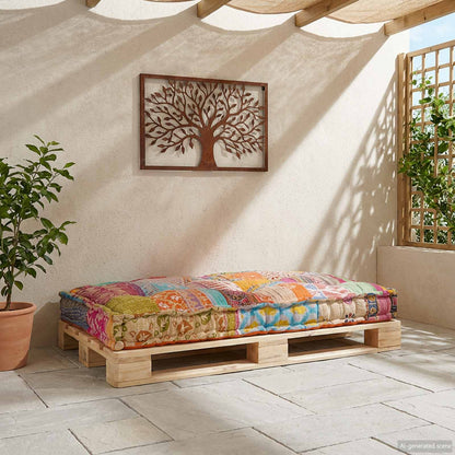 Cuscino per Divano Pallet Multicolore 120 x 80 x 12 cm Tessuto | homemem39