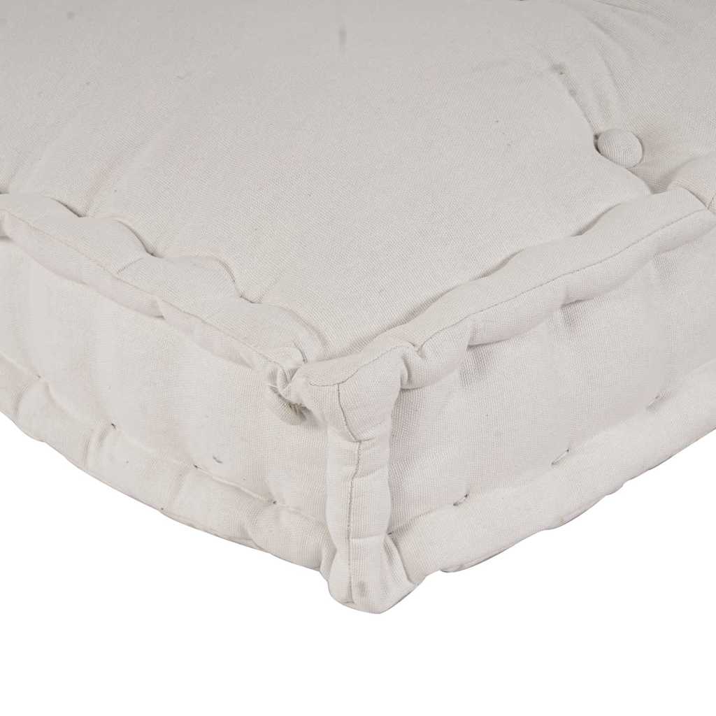 Cuscino per Divano Pallet 3 pcs Crema 120 x 80 x 34 cm Tessuto | homemem39