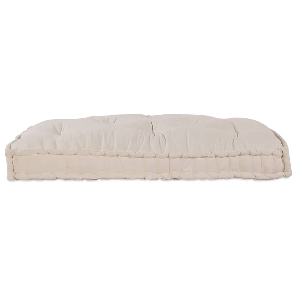 Cuscino per Divano Pallet Crema 120 x 80 x 12 cm Tessuto | homemem39