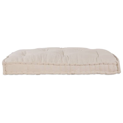Cuscino per Divano Pallet Crema 120 x 80 x 12 cm Tessuto | homemem39