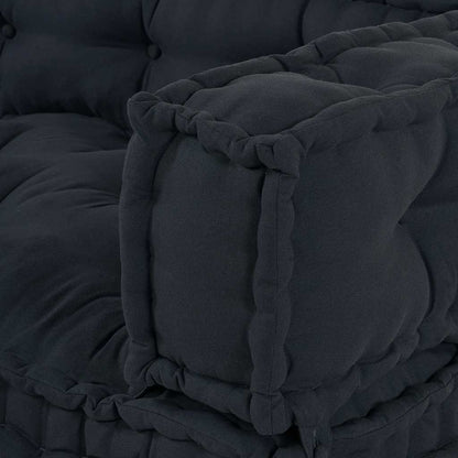 Cuscino per Divano Pallet 3 pcs Antracite 120 x 80 x 38 cm | homemem39