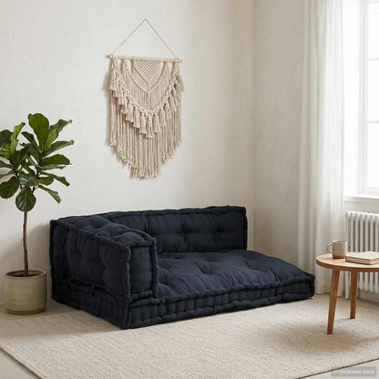 Cuscino per Divano Pallet 3 pcs Antracite 120 x 80 x 38 cm | homemem39