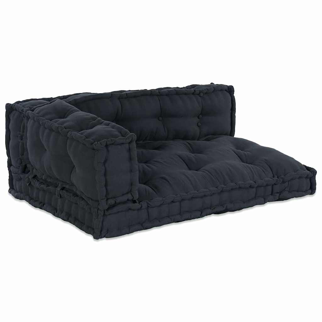 Cuscino per Divano Pallet 3 pcs Antracite 120 x 80 x 38 cm | homemem39