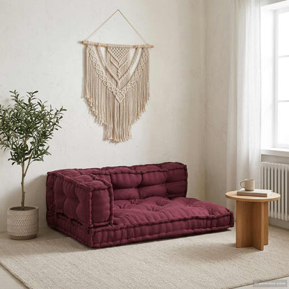 Cuscino per Divano Pallet 3 pcs Bordeaux 120 x 80 x 38 cm | homemem39