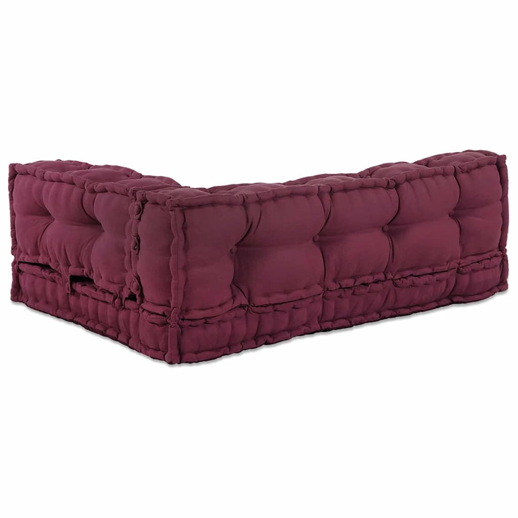 Cuscino per Divano Pallet 3 pcs Bordeaux 120 x 80 x 38 cm | homemem39
