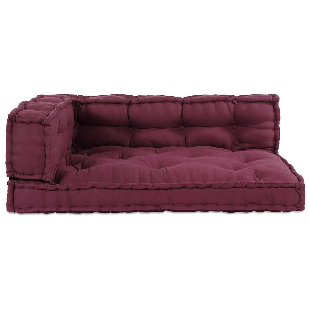 Cuscino per Divano Pallet 3 pcs Bordeaux 120 x 80 x 38 cm | homemem39
