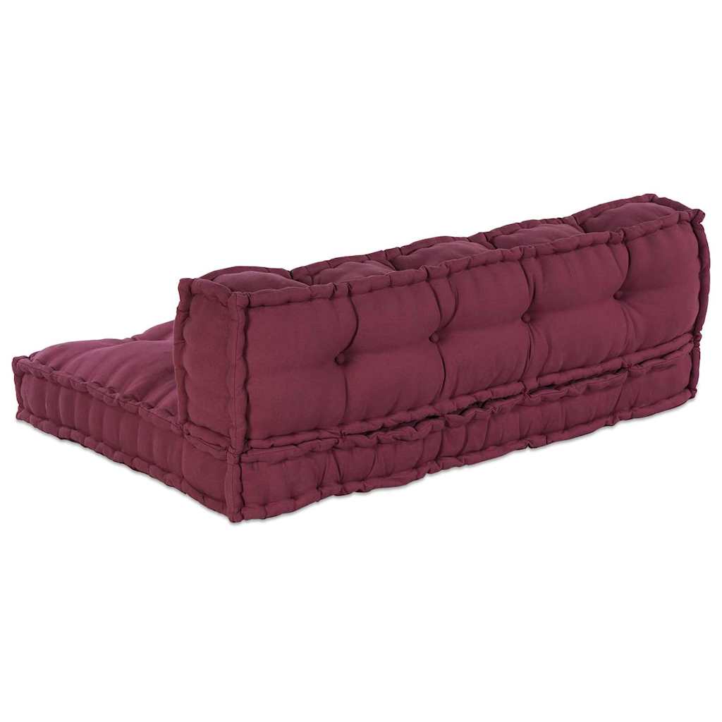 Cuscino per Divano Pallet 2 pcs Bordeaux 120 x 80 x 38 cm | homemem39