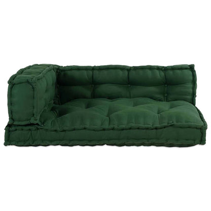 Cuscino per Divano Pallet 3 pcs Verde 120 x 80 x 38 cm Tessuto | homemem39