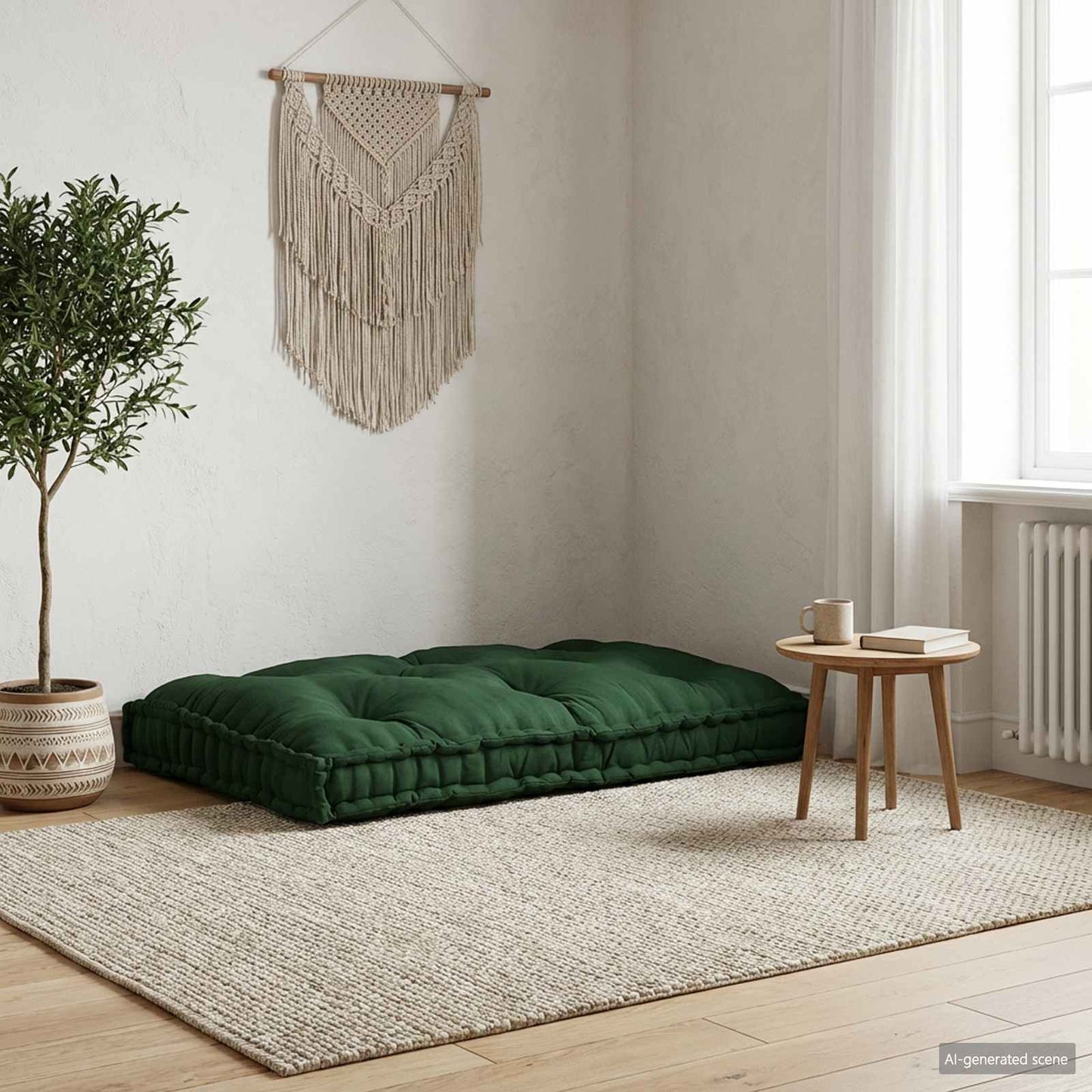 Cuscino per Divano Pallet Verde 120 x 80 x 12 cm Tessuto | homemem39