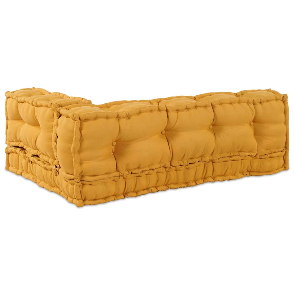 Cuscino per Divano Pallet 3 pcs Giallo 120 x 80 x 38 cm Tessuto | homemem39