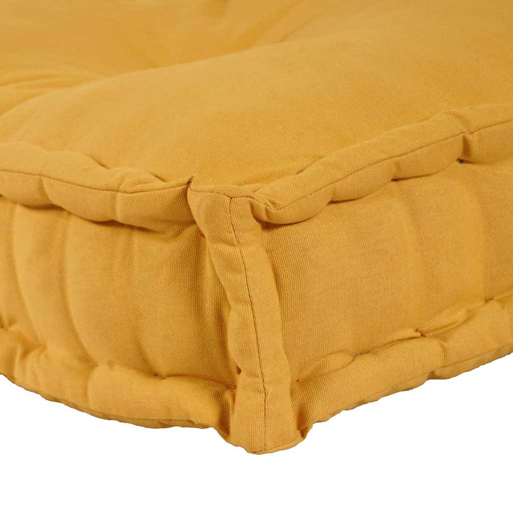 Cuscino per Divano Pallet 2 pcs Giallo 120 x 80 x 38 cm Tessuto | homemem39