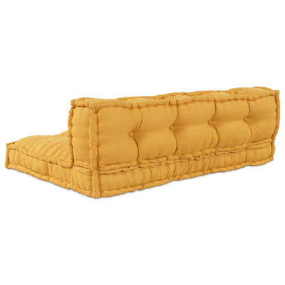 Cuscino per Divano Pallet 2 pcs Giallo 120 x 80 x 38 cm Tessuto | homemem39